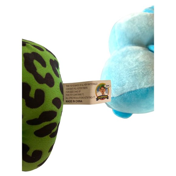 Plush Bundle of 4 Panda Pink Elephant Green Leopard - Picture 7 of 8